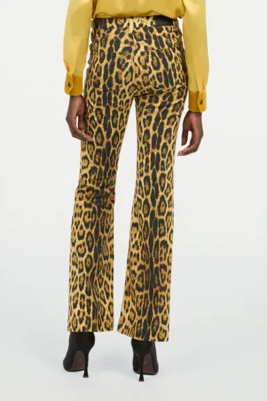 Roberto Cavalli Denim Jeans With Jaguar Skin Print | Thumbnail 3