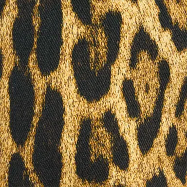 Roberto Cavalli Denim Jeans With Jaguar Skin Print | Thumbnail 4