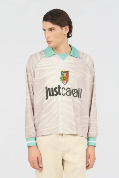 Roberto Cavalli Sports Jersey With Natural Barb Print And JC Logo | Thumbnail 2 Roberto Cavalli Sports Jersey With Natural Barb Print And JC Logo | Thumbnail 2