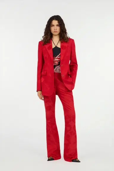 Roberto Cavalli Dark Red Jacket with Dragon Motif | Thumbnail 7