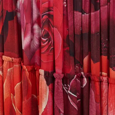 Roberto Cavalli Extra-Long Skirt With Garden Rose Print | Thumbnail 4