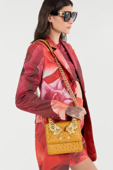 Roberto Cavalli Ostrich-Effect Roar Bag | Thumbnail 2