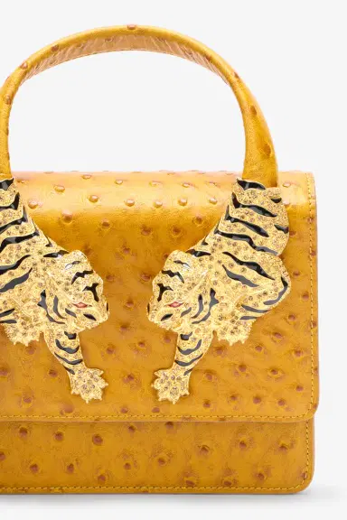 Roberto Cavalli Ostrich-Effect Roar Bag | Thumbnail 4