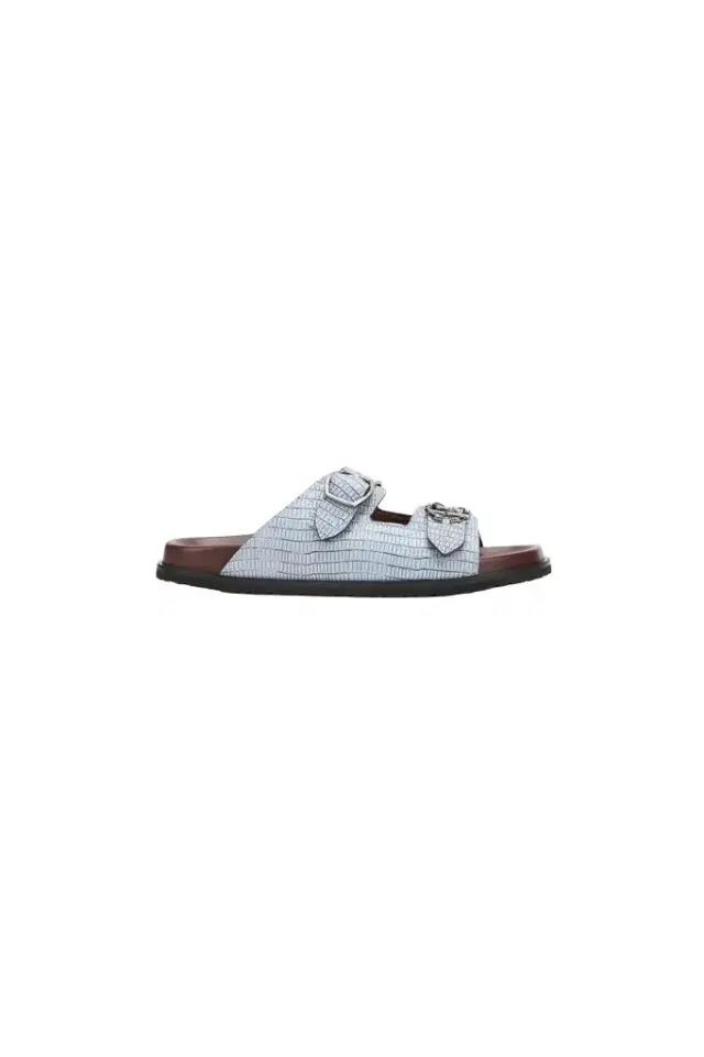 Light Blue Leather Sandal
