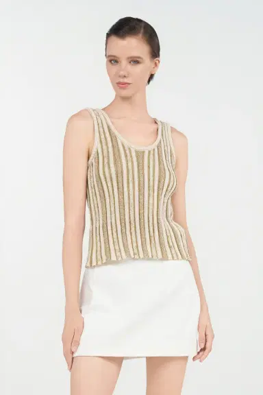 Roberto Cavalli Striped Lurex Knit Top | Thumbnail 2 Roberto Cavalli Striped Lurex Knit Top | Thumbnail 2
