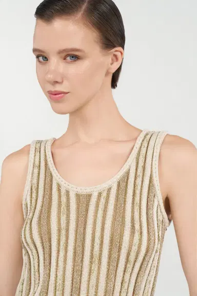 Roberto Cavalli Striped Lurex Knit Top | Thumbnail 5 Roberto Cavalli Striped Lurex Knit Top | Thumbnail 5