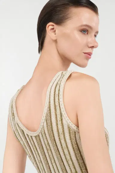 Roberto Cavalli Striped Lurex Knit Top | Thumbnail 6 Roberto Cavalli Striped Lurex Knit Top | Thumbnail 6