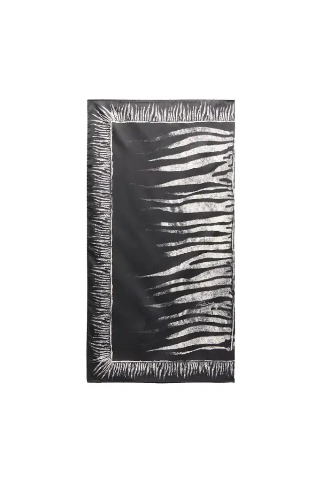 Roberto Cavalli Silk Scarf With Zebra Print