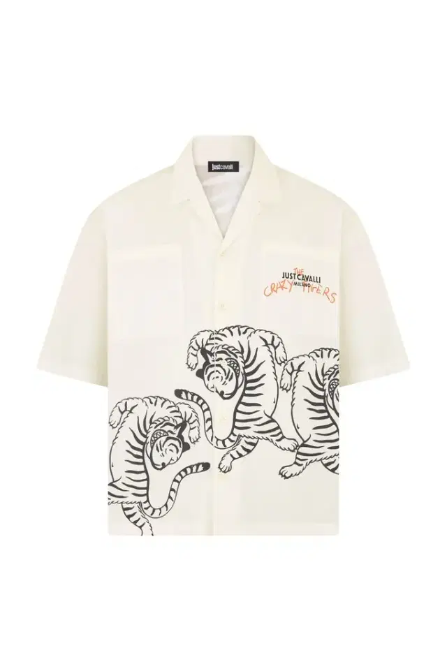 Ivory Shirt with Tigers and Logo