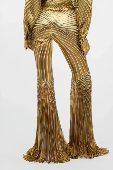 Roberto Cavalli Flared Trousers with Iside Print | Thumbnail 3