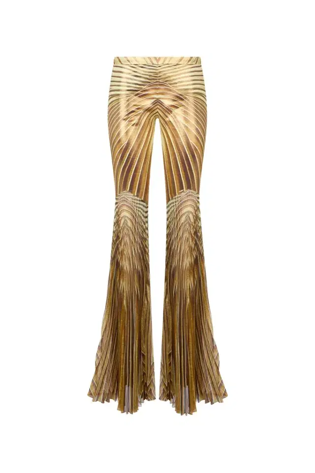 Flared Trousers with Iside Print