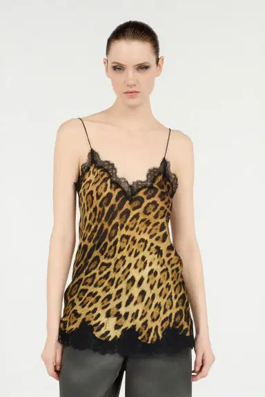 Roberto Cavalli Roberto Cavalli Leopard Print Lace Slip Dress | Thumbnail 2