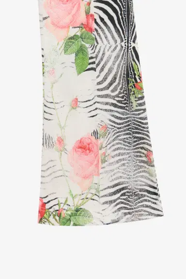 Roberto Cavalli Zebra Rose Print Trousers | Thumbnail 4 Roberto Cavalli Zebra Rose Print Trousers | Thumbnail 4