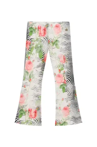 Roberto Cavalli Zebra Rose Print Trousers | Thumbnail 1 Roberto Cavalli Zebra Rose Print Trousers | Thumbnail 1