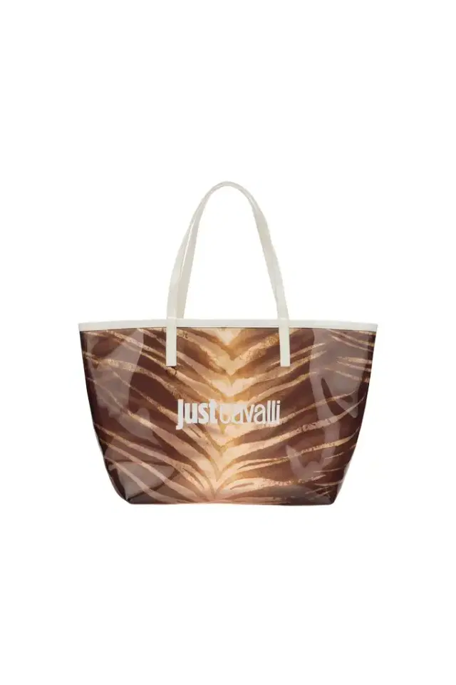 Natural Barb Print Shopping Bag