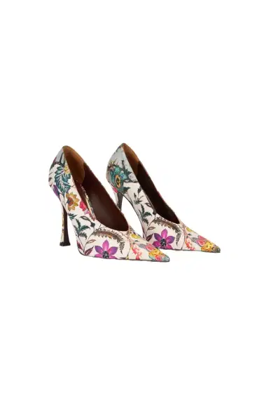 Roberto Cavalli Florentine Flower Print Pump | Thumbnail 1 Roberto Cavalli Florentine Flower Print Pump | Thumbnail 1