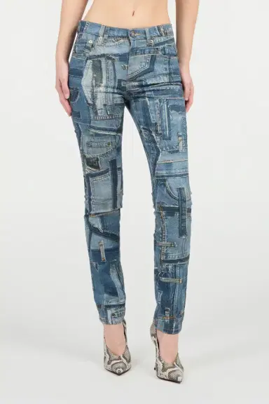Roberto Cavalli Skinny Patchwork Capsule Collection Jeans | Thumbnail 2