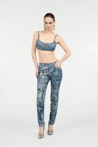 Roberto Cavalli Skinny Patchwork Capsule Collection Jeans | Thumbnail 7