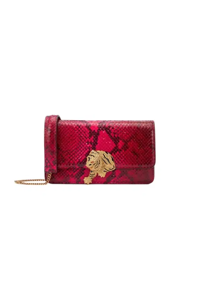 Roberto Cavalli Python And Tiger-Print Bag