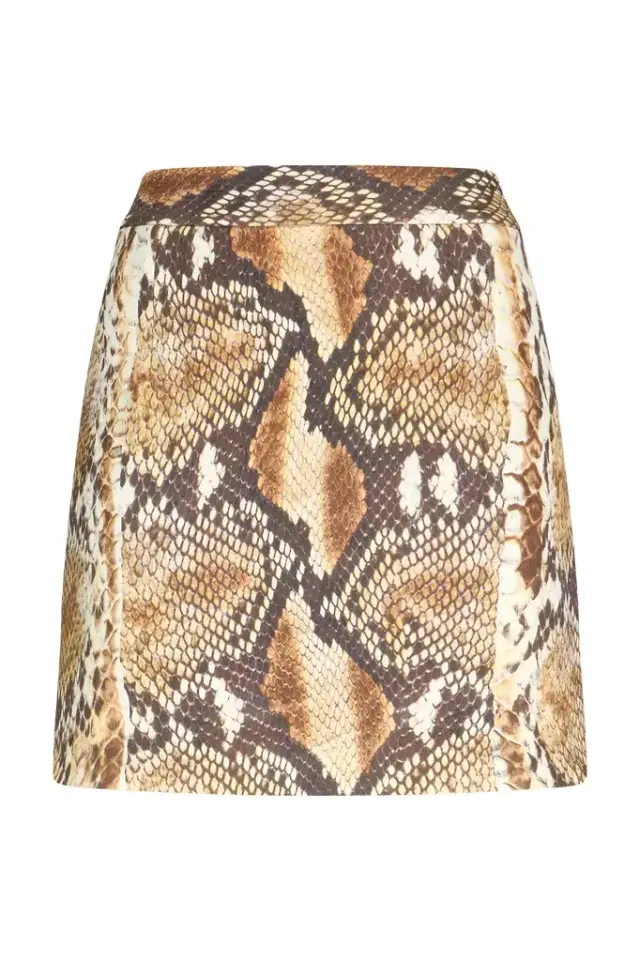 Roberto Cavalli Python Print Mini Skirt