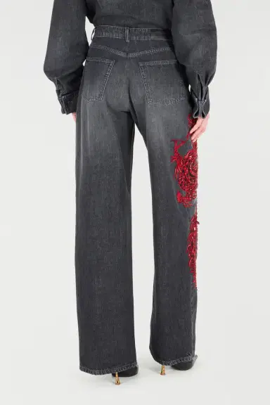 Roberto Cavalli Jeans With Embroidery And Sequins | Thumbnail 3