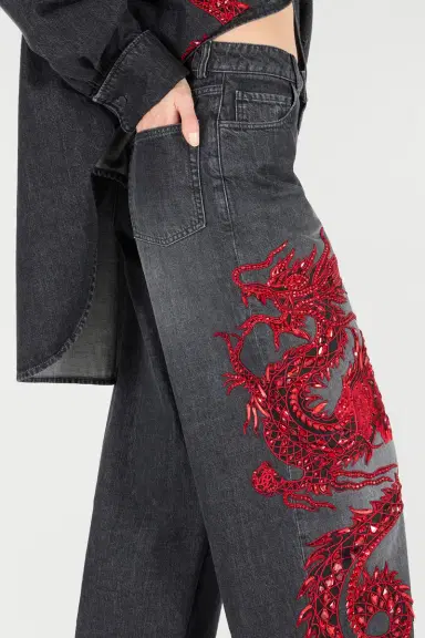 Roberto Cavalli Jeans With Embroidery And Sequins | Thumbnail 6