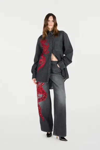 Roberto Cavalli Jeans With Embroidery And Sequins | Thumbnail 7