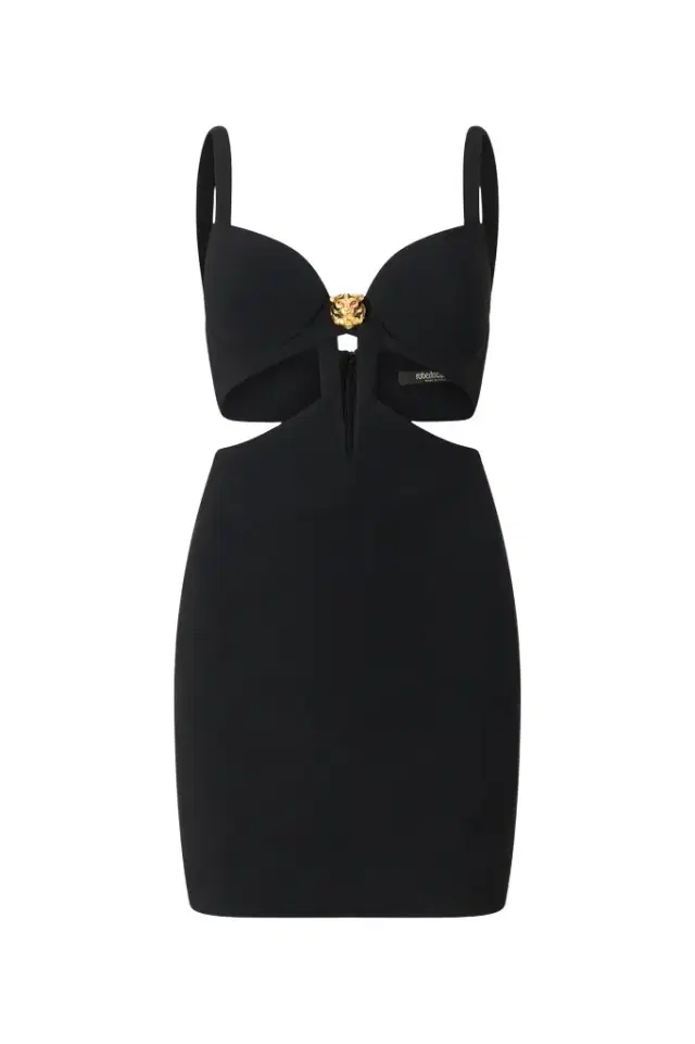 Roberto Cavalli Mini Dress With Cutout And Tiger