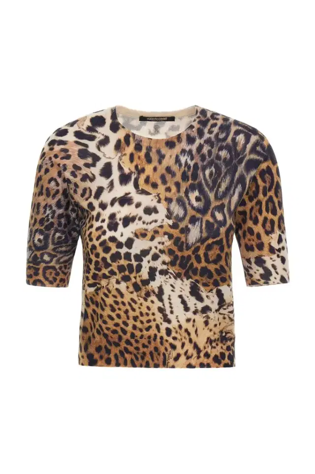 Roberto Cavalli Malachite Print Short sleeve Knit