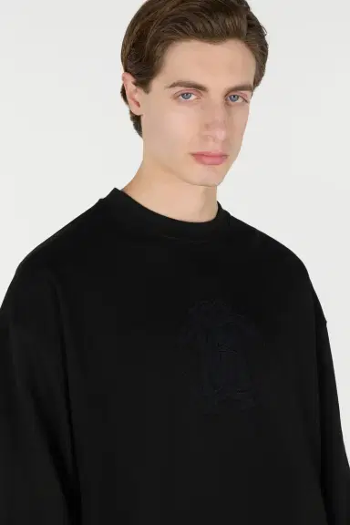Roberto Cavalli Sweatshirt With Mirror Snake Monogram Embroidery | Thumbnail 4
