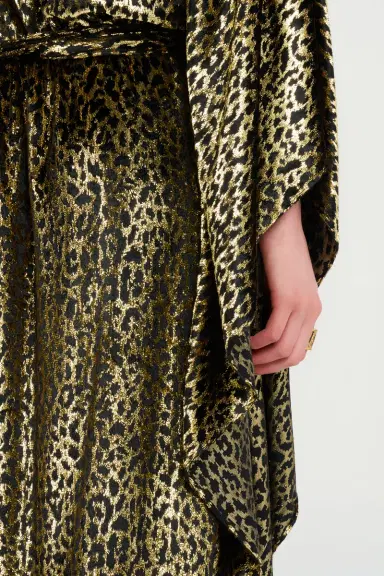 Roberto Cavalli Glossy Silk Animal-Print Kimono Dress | Thumbnail 6 Roberto Cavalli Glossy Silk Animal-Print Kimono Dress | Thumbnail 6