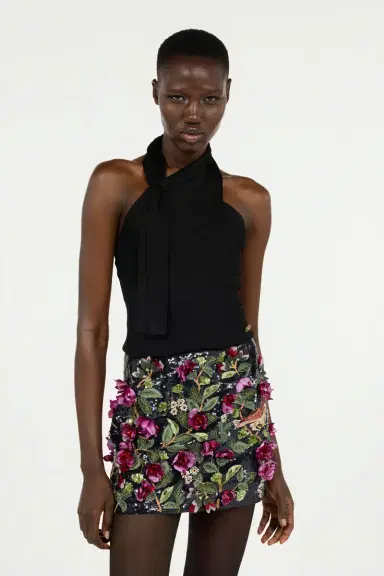 Roberto Cavalli Black Open-Shoulder Knitted Top | Thumbnail 2 Roberto Cavalli Black Open-Shoulder Knitted Top | Thumbnail 2
