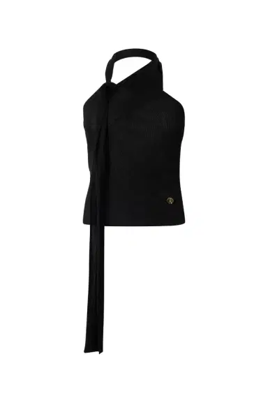 Roberto Cavalli Black Open-Shoulder Knitted Top | Thumbnail 1 Roberto Cavalli Black Open-Shoulder Knitted Top | Thumbnail 1