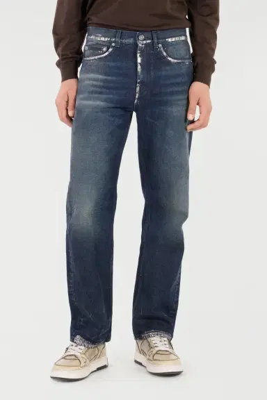 Roberto Cavalli Sandblasted-Effect Jeans With Chain | Thumbnail 2