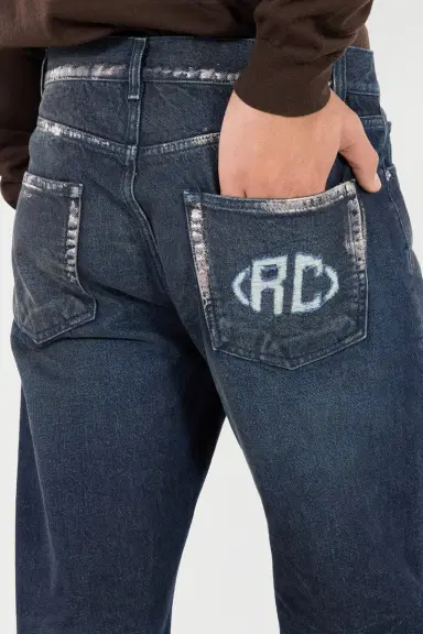 Roberto Cavalli Sandblasted-Effect Jeans With Chain | Thumbnail 5