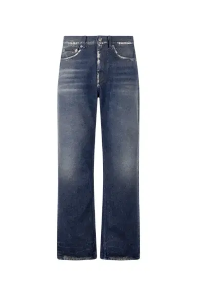 Roberto Cavalli Sandblasted-Effect Jeans With Chain | Thumbnail 1