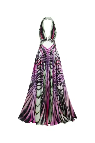 Roberto Cavalli Ray of Paradise Print Silk Maxi Dress | Thumbnail 1 Roberto Cavalli Ray of Paradise Print Silk Maxi Dress | Thumbnail 1