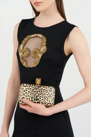 Roberto Cavalli Leopard Print Roar Clutch Bag | Thumbnail 2