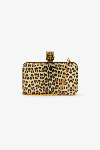 Roberto Cavalli Leopard Print Roar Clutch Bag | Thumbnail 3