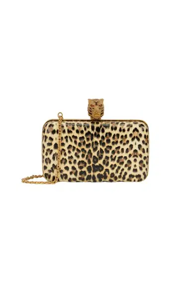 Roberto Cavalli Leopard Print Roar Clutch Bag | Thumbnail 1