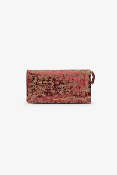 Roberto Cavalli Roar Pochette Bag Burgundy Laminated Leather | Thumbnail 3 Roberto Cavalli Roar Pochette Bag Burgundy Laminated Leather | Thumbnail 3