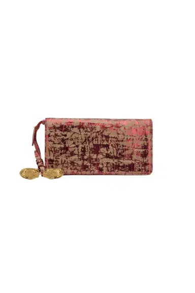 Roberto Cavalli Roar Pochette Bag Burgundy Laminated Leather | Thumbnail 1 Roberto Cavalli Roar Pochette Bag Burgundy Laminated Leather | Thumbnail 1