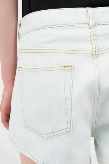 Roberto Cavalli Light Wash Denim Shorts with Distressed Details | Thumbnail 6 Roberto Cavalli Light Wash Denim Shorts with Distressed Details | Thumbnail 6