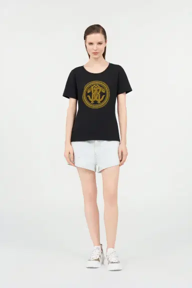 Roberto Cavalli Light Wash Denim Shorts with Distressed Details | Thumbnail 7 Roberto Cavalli Light Wash Denim Shorts with Distressed Details | Thumbnail 7