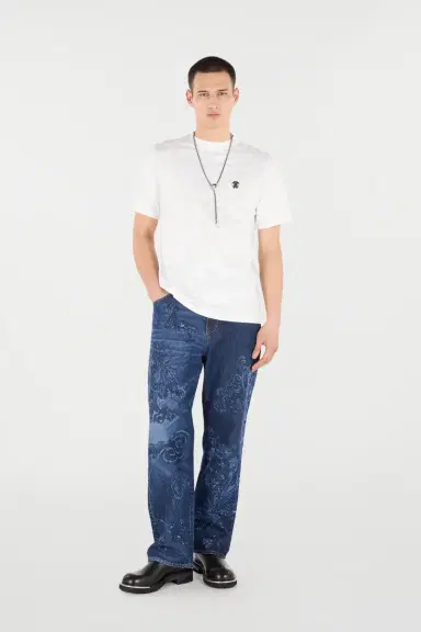 Roberto Cavalli T-Shirt With Mirror Snake Monogram | Thumbnail 7