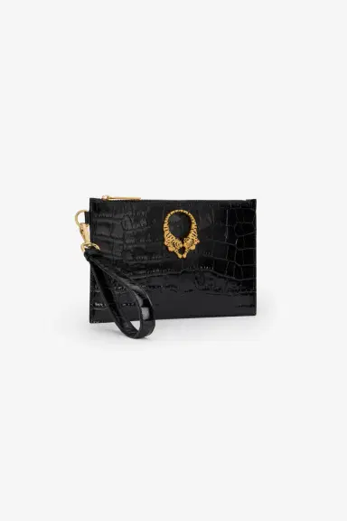 Roberto Cavalli Crocodile-embossed leather clutch | Thumbnail 6 Roberto Cavalli Crocodile-embossed leather clutch | Thumbnail 6