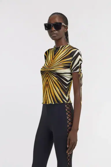 Roberto Cavalli Ray Of Gold Print T-shirt | Thumbnail 4 Roberto Cavalli Ray Of Gold Print T-shirt | Thumbnail 4