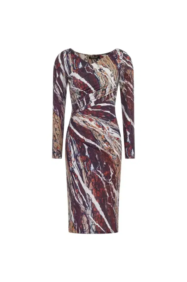 Roberto Cavalli Marble Print Dress