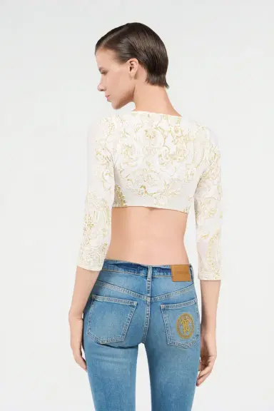 Roberto Cavalli Ornamental White Print Top | Thumbnail 3 Roberto Cavalli Ornamental White Print Top | Thumbnail 3