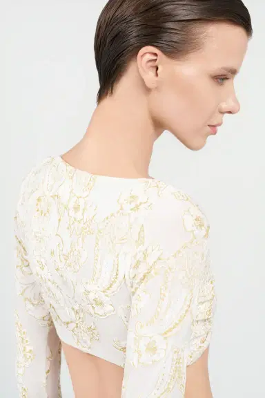 Roberto Cavalli Ornamental White Print Top | Thumbnail 6 Roberto Cavalli Ornamental White Print Top | Thumbnail 6